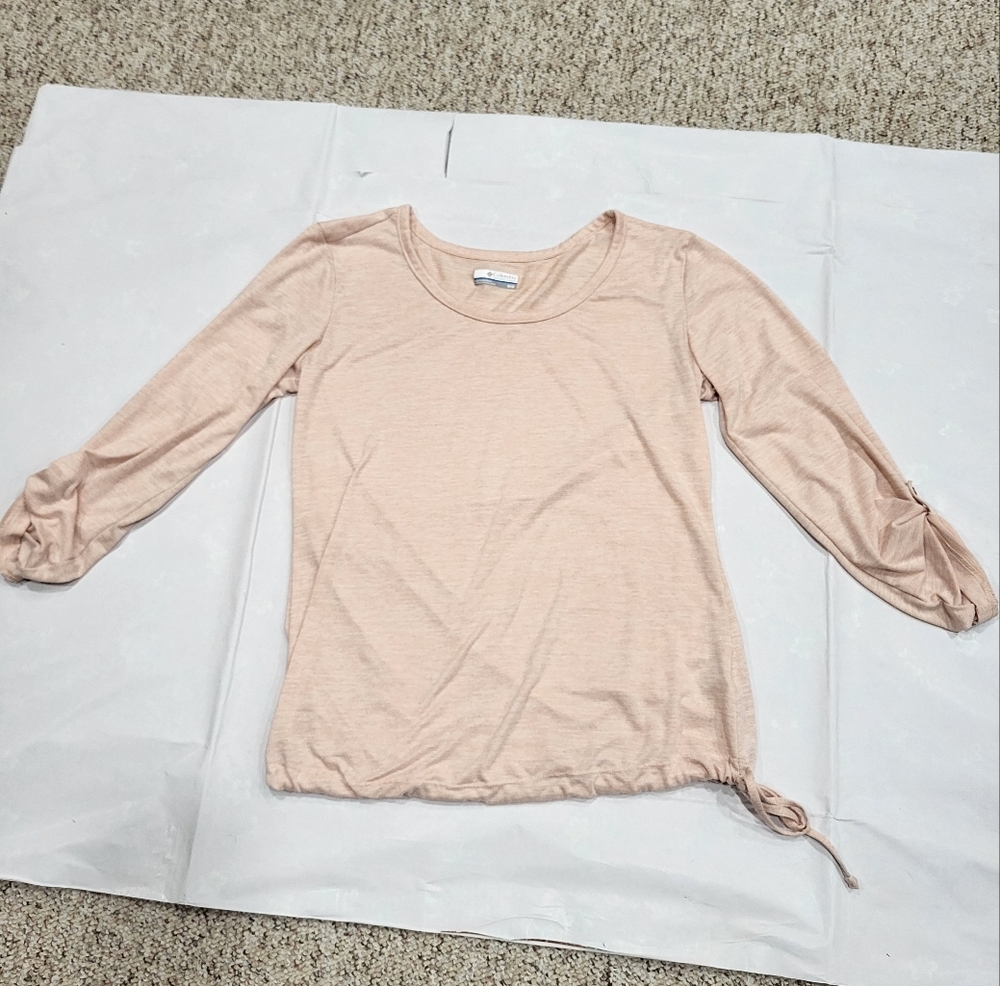 Columbia Size M Women's Scoop Neck Orange Athletic Top Active Workout Gym